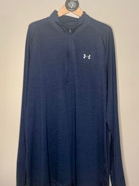 Under Armour Men’s Navy Quarter-Zip Performance Long Sleeve Shirt